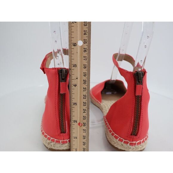 Eileen Fisher Womens Lala Espadrille Flat Size 11 Pink Red Leather Ankle Strap - Picture 4 of 13